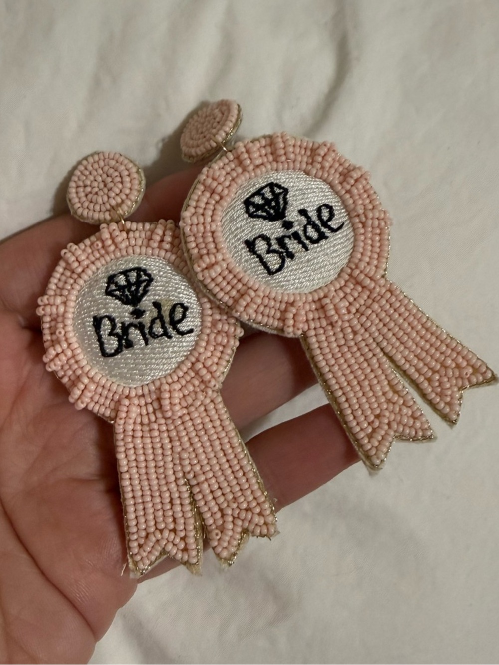 NWOT Beaded Bride Earrings